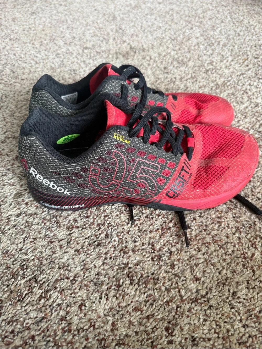 Men's Reebok CrossFit Red and Black Training Shoes